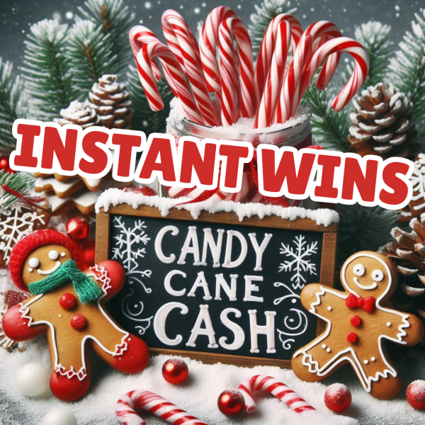 CANDY CANE CASH! WIN UP TO £500 FOR 49P!