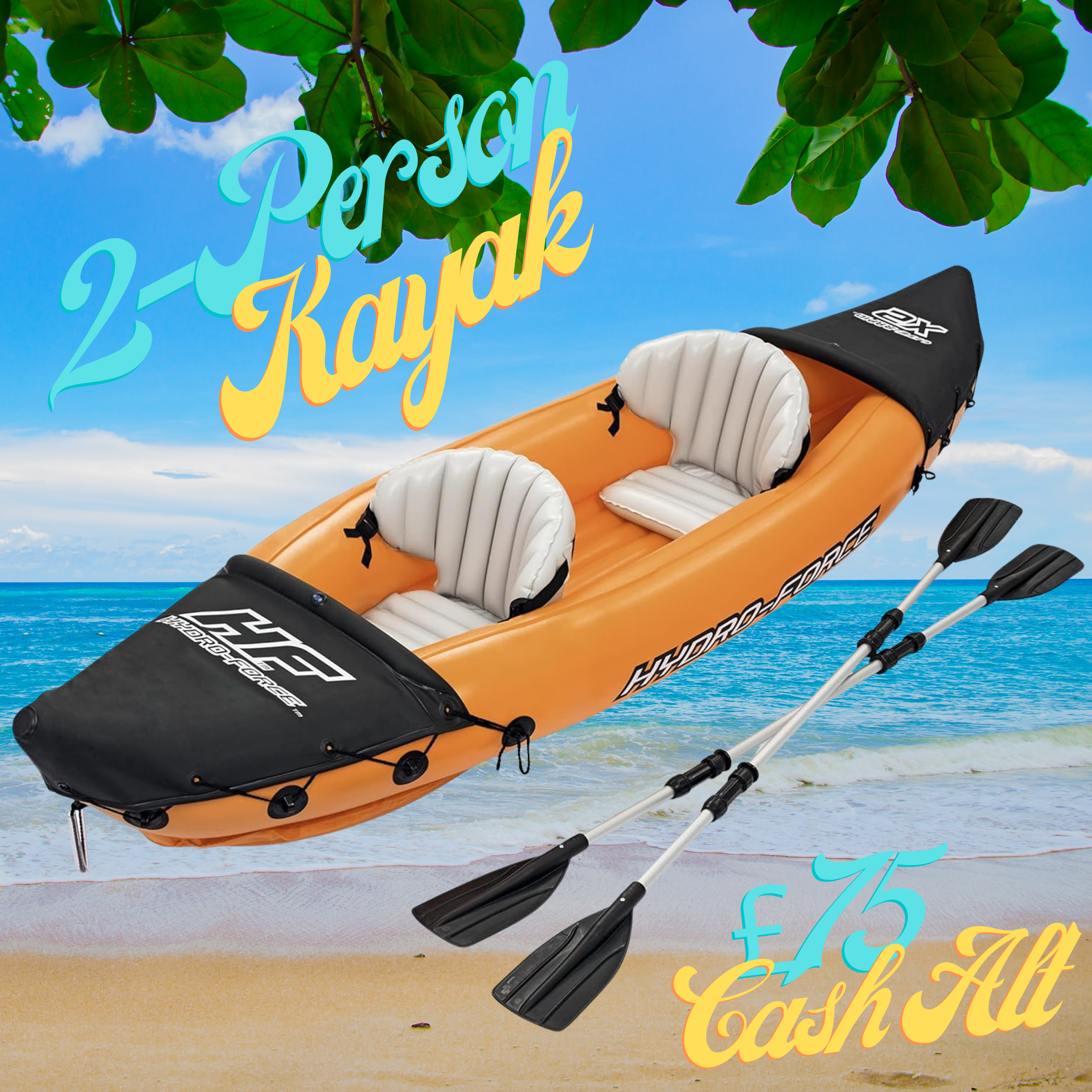 Hydro-Force Rapid Inflatable 2 Person Inflatable Kayak