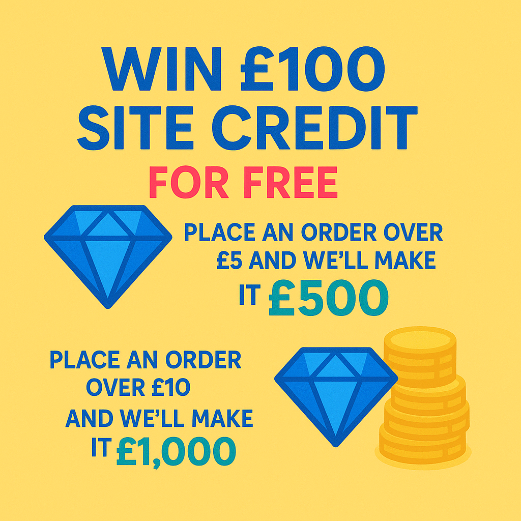 SPEND £10, WIN £1,000 CREDIT FOR FREE! £500 IF YOU SPEND £5 OR £100 FOR FREE!