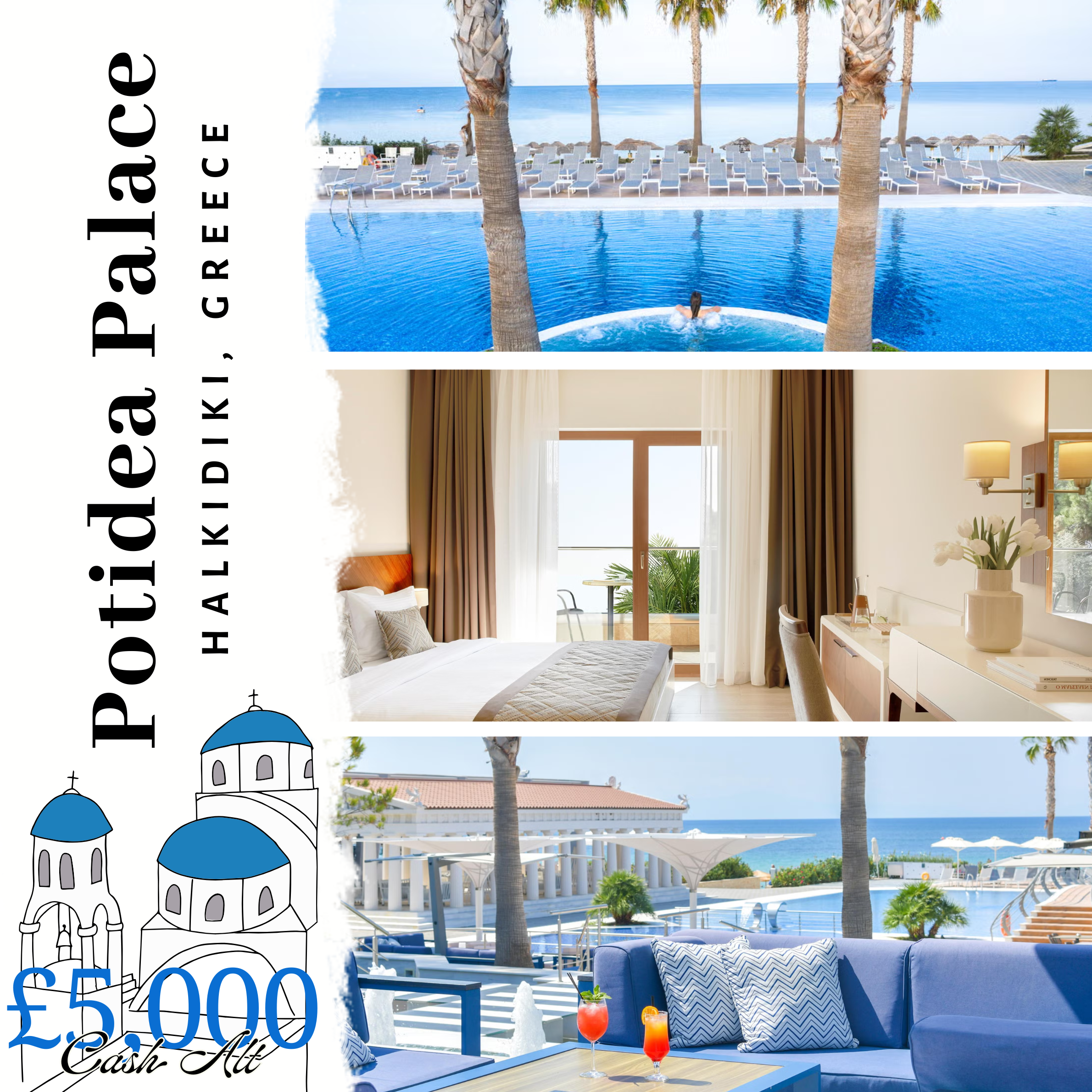 STUNNING FAMILY HALKIDIKI, GREECE HOLIDAY! £5K CASH ALT + INSTANTS!