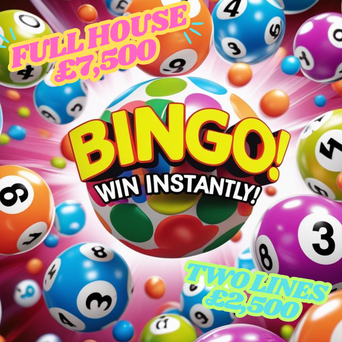 BINGO NIGHT! GET A FULL HOUSE + WIN £7.5K INSTANTLY! £500 END PRIZE!