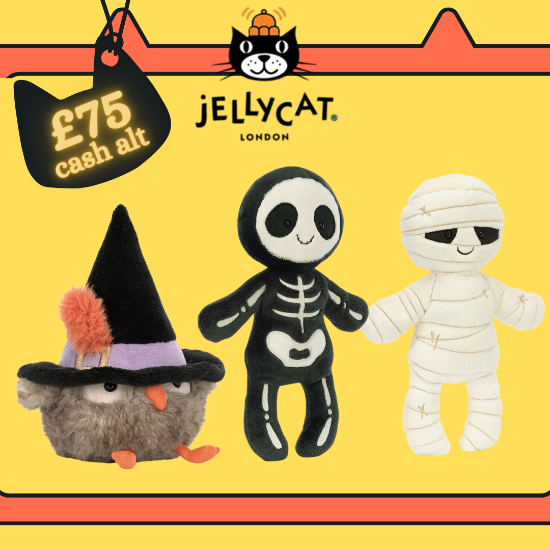 JELLYCAT OF YOUR CHOICE UP TO £100! £75 CASH ALT!