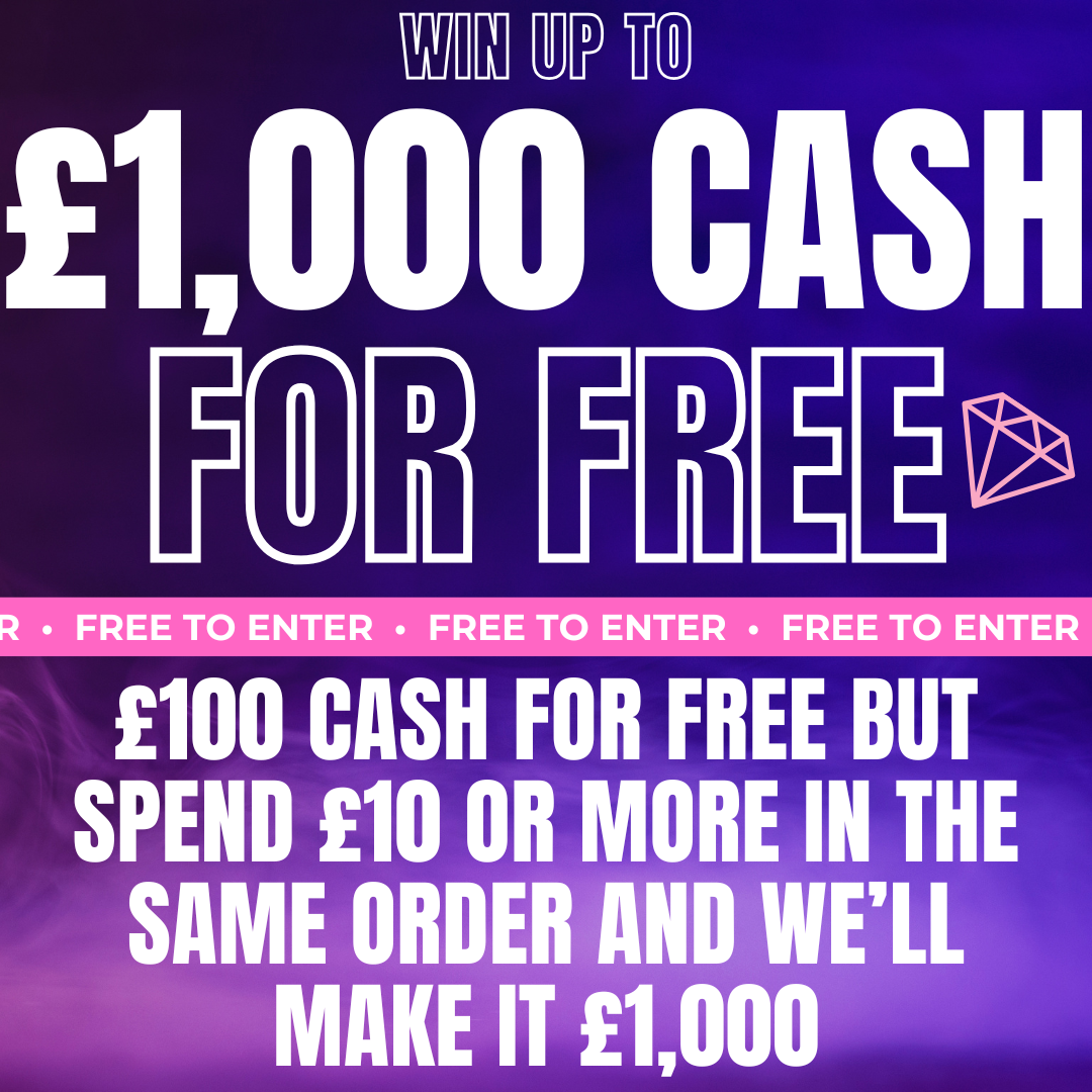 SPEND £10, WIN £1,000 FOR FREE (£100 IF YOU DON'T SPEND £10 IN THE SAME ORDER)