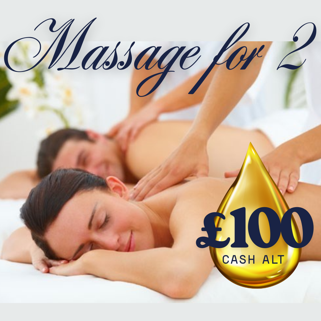 RELAXING MASSAGE FOR 2 OR £100 CASH!