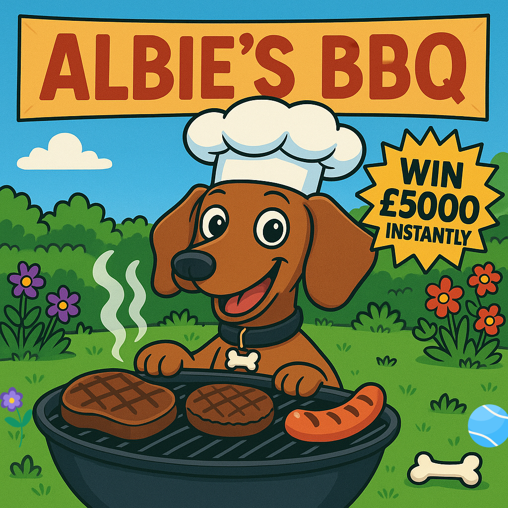 ALBIE'S BBQ! WIN £5K CASH INSTANTLY - £50K POT + £500 END PRIZE!