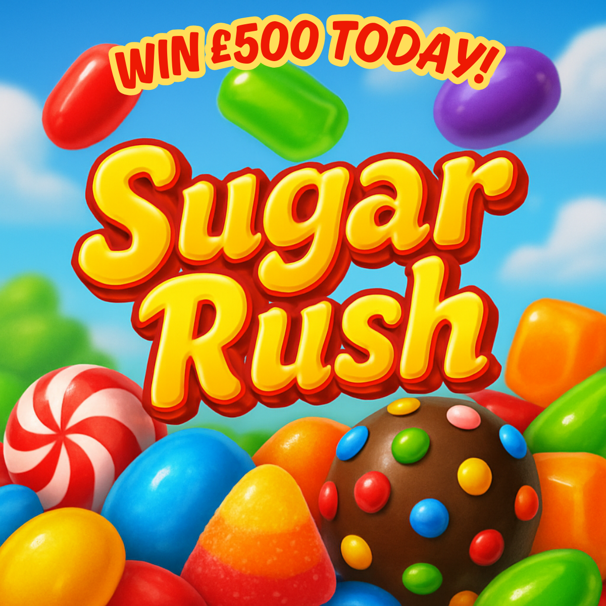 SUGAR RUSH! WIN £500 INSTANTLY FOR JUST 49P!