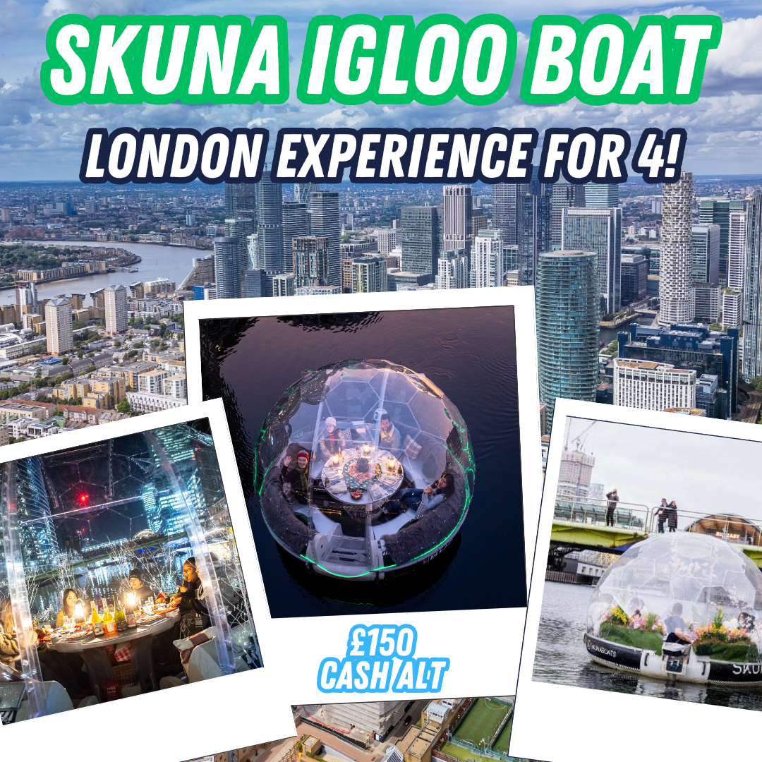 SKUNA IGLOO BOAT- THAMES TRIP FOR 4!