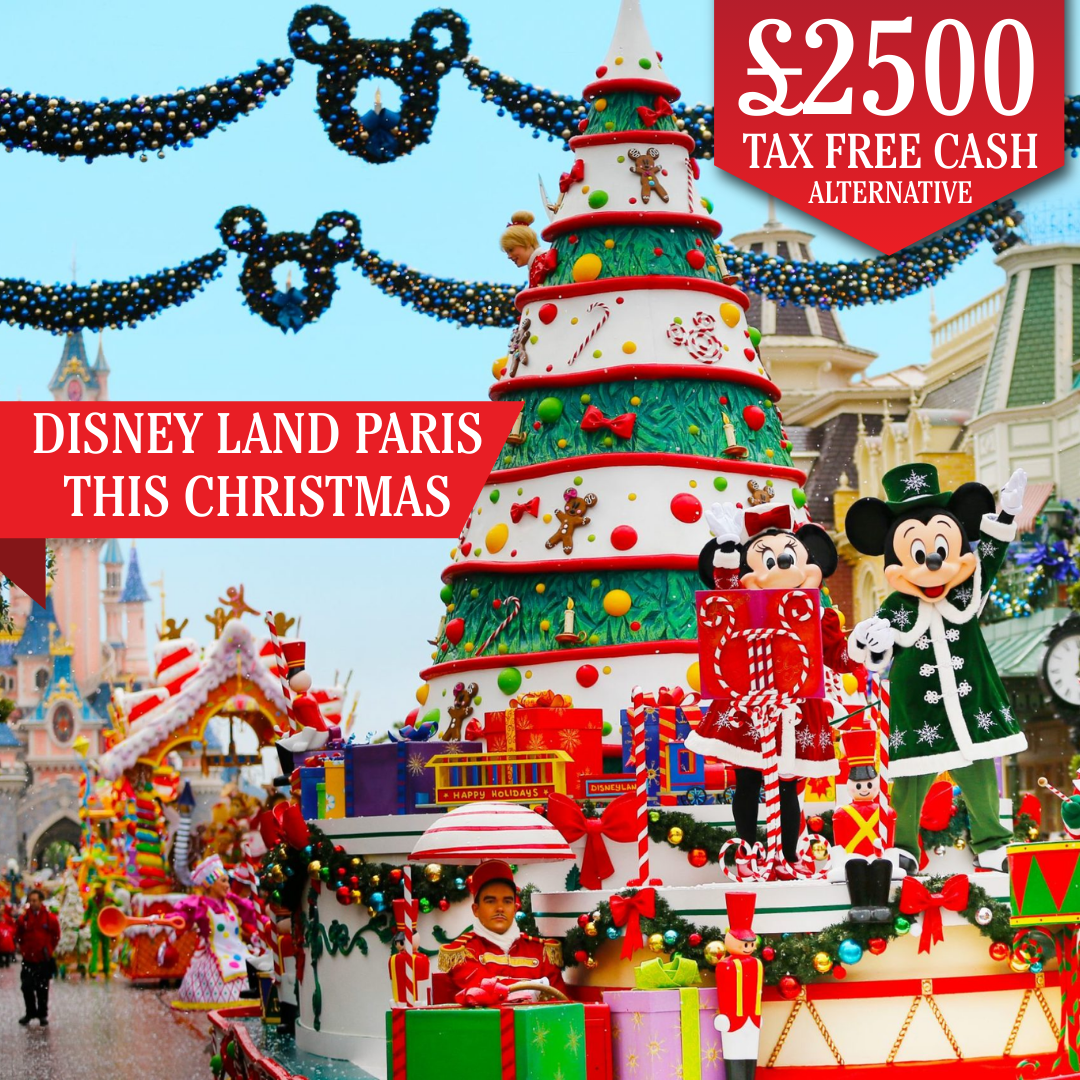 DISNEYLAND PARIS AT CHRISTMAS! FAMILY BREAK + SPENDING OR £2.5K CASH!