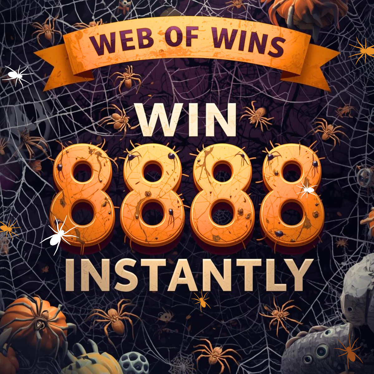 WEB OF WINS - WIN £8,888 INSTANT CASH! 5,743 PRIZES TO WIN!