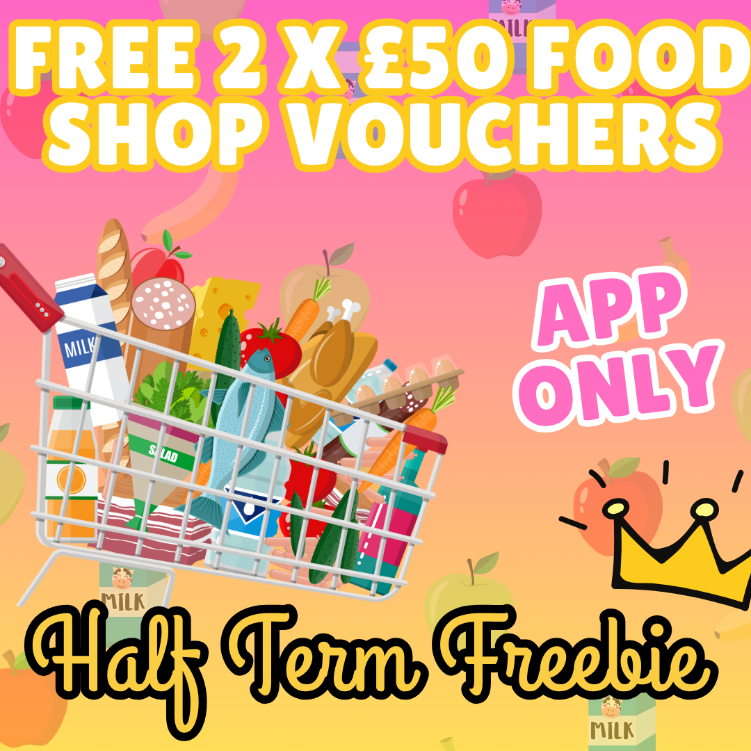 APP ONLY - 2 WINNERS OF A £50 FOOD SHOP VOUCHER!