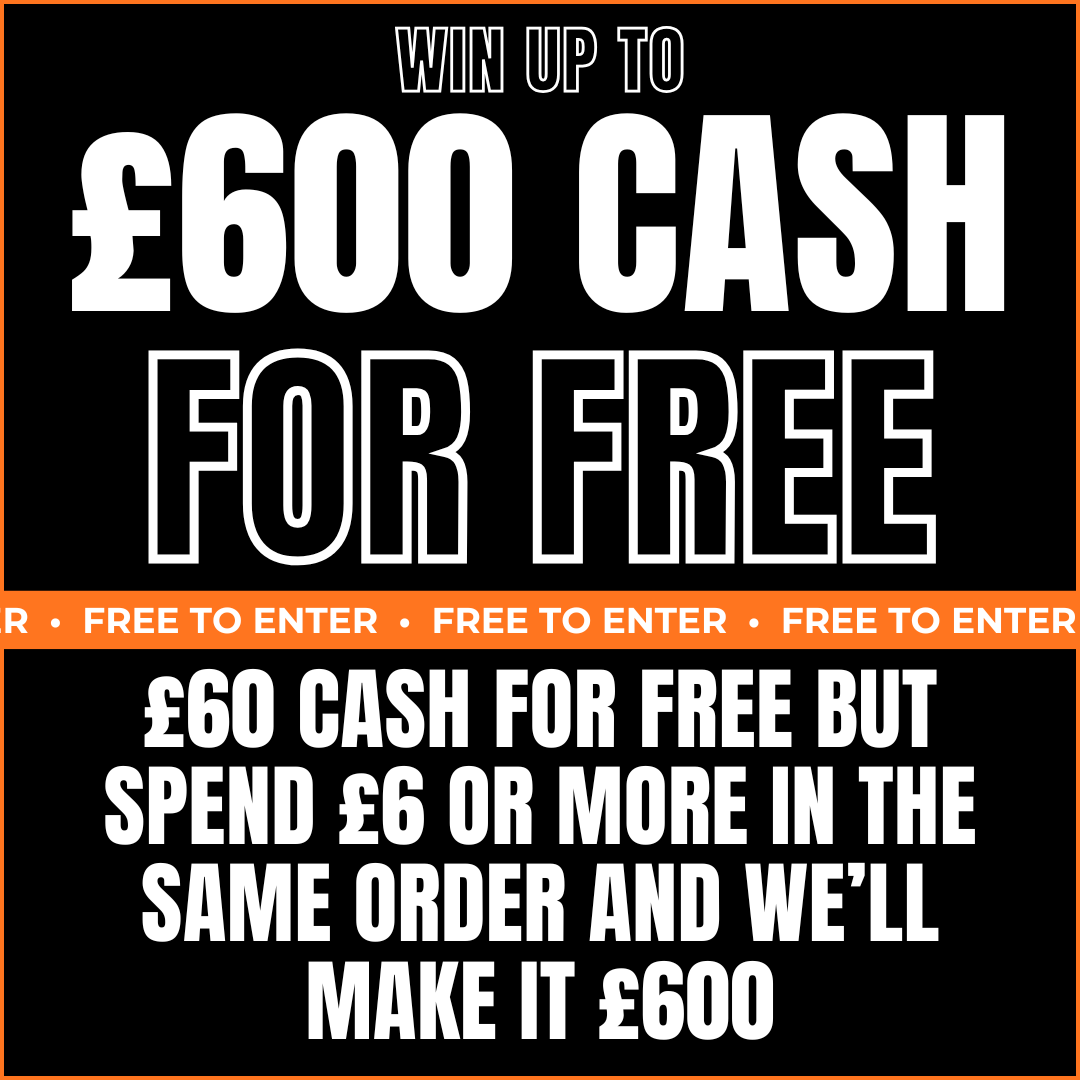 SPEND £6, WIN £600 FOR FREE (£60 IF YOU DON'T SPEND £6 IN THE SAME ORDER)