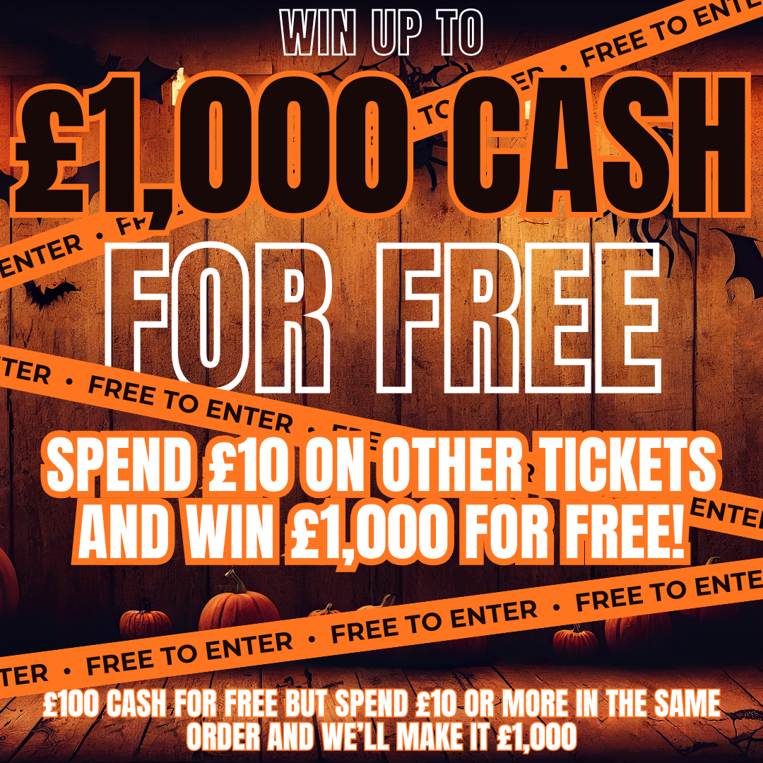 SPEND £10, WIN £1,000 FOR FREE (£100 IF YOU DON'T SPEND £10 IN THE SAME ORDER)