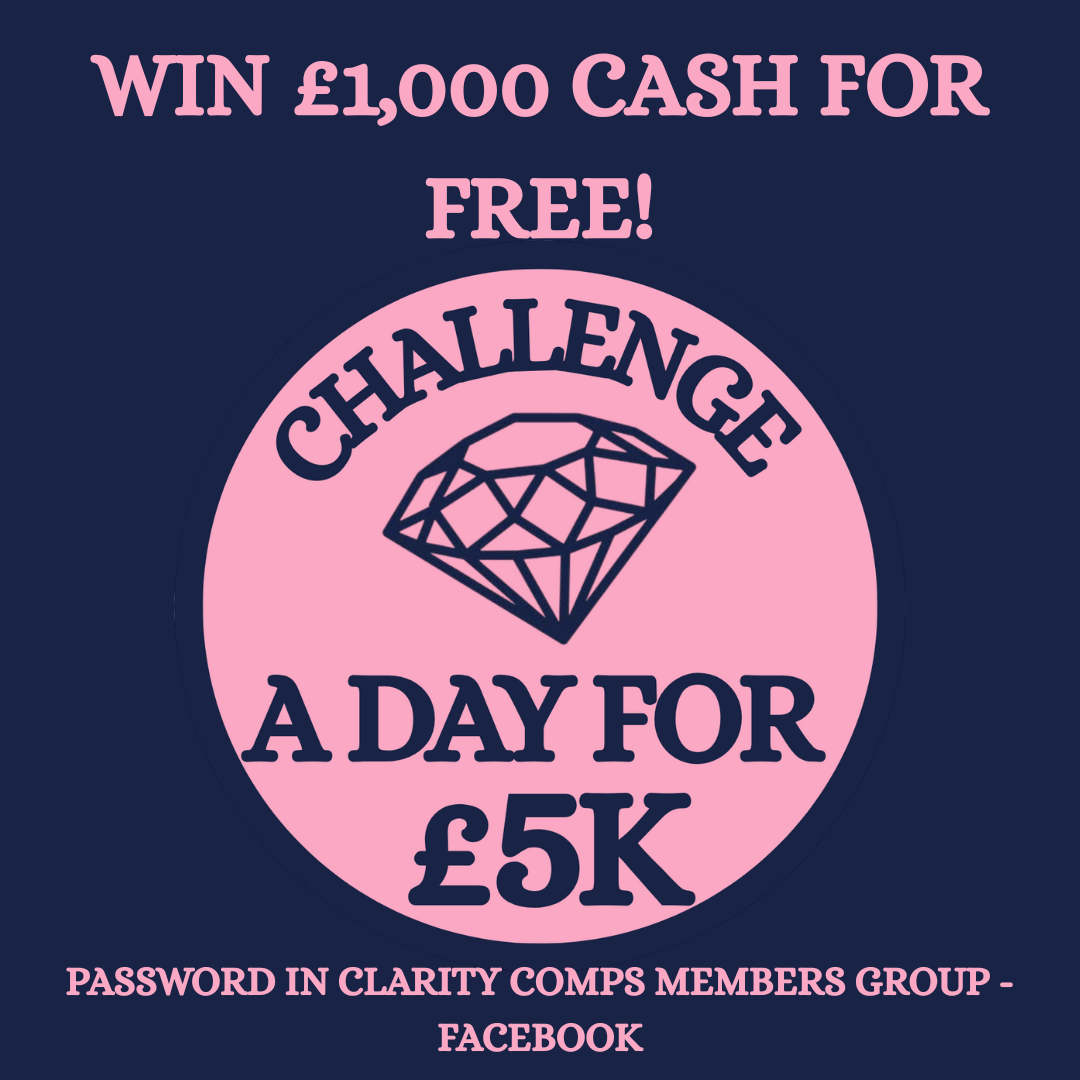 CHALLENGE A DAY FOR 5K - WIN £1K FOR FREE - PASSWORD IN FB GROUP
