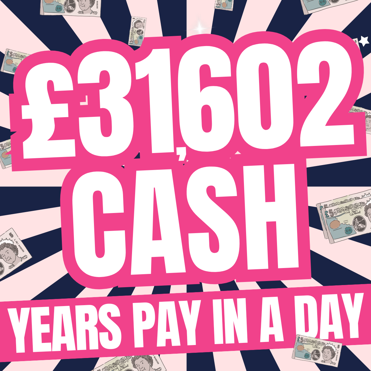 WIN A YEARS PAY FOR 99P! £31,602 TAX FREE CASH