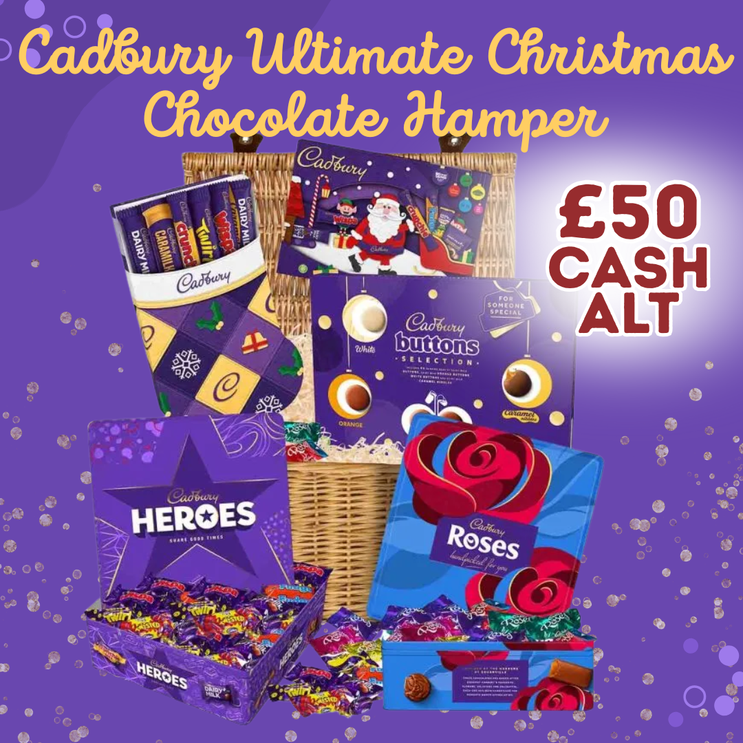 CADBURY ULTIMATE CHISTMAS CHOCOLATE HAMPER! 49P TO WIN!