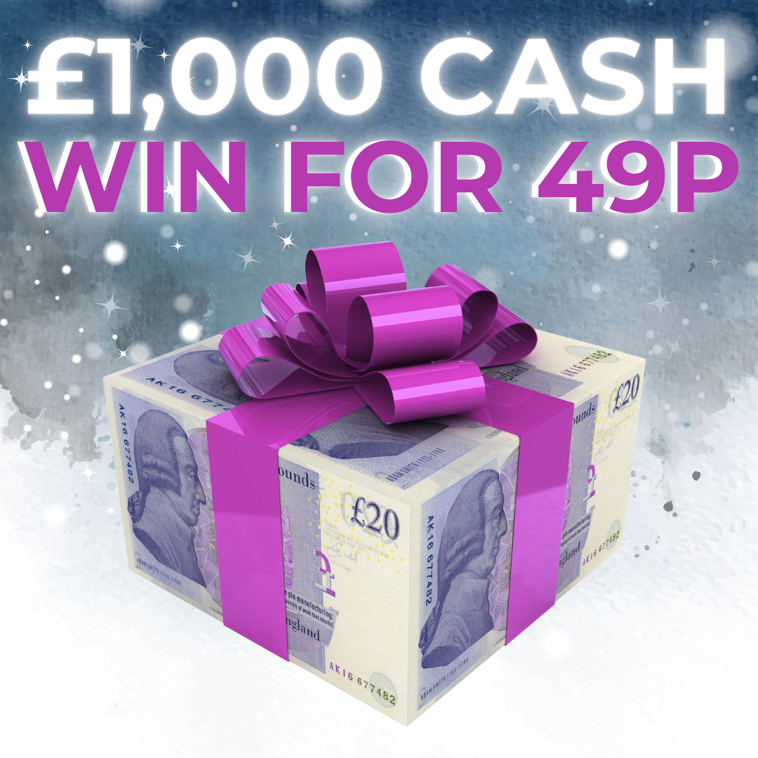 £1,000 TAX FREE CHRISTMAS CASH! WIN FOR 49P!