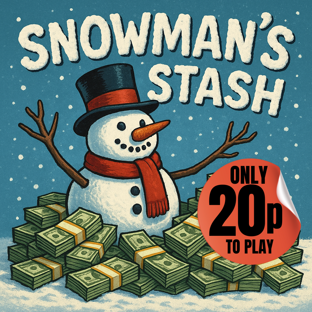 SNOWMAN'S STASH - WIN INSTANTLY FOR JUST 20P!
