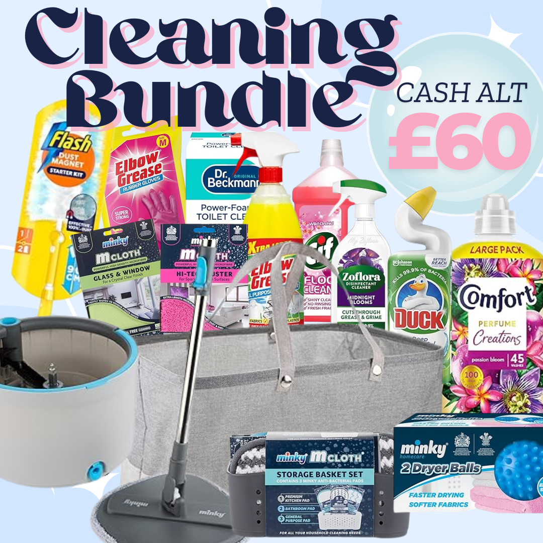 WIN THE ULTIMATE CLEANING BUNDLE FOR 49P!