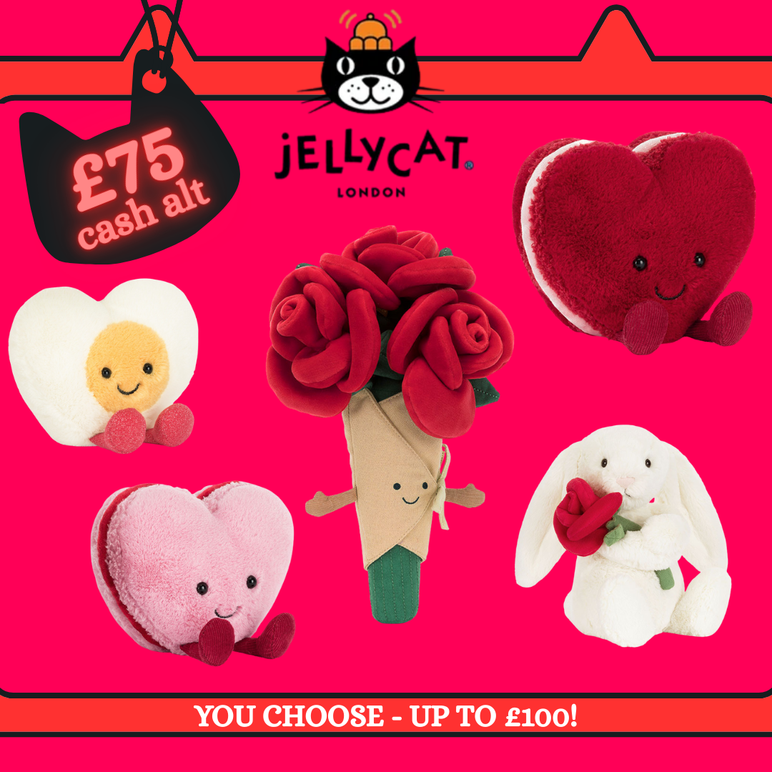 JELLYCAT BUNDLE UP TO £100! £75 CASH ALT!