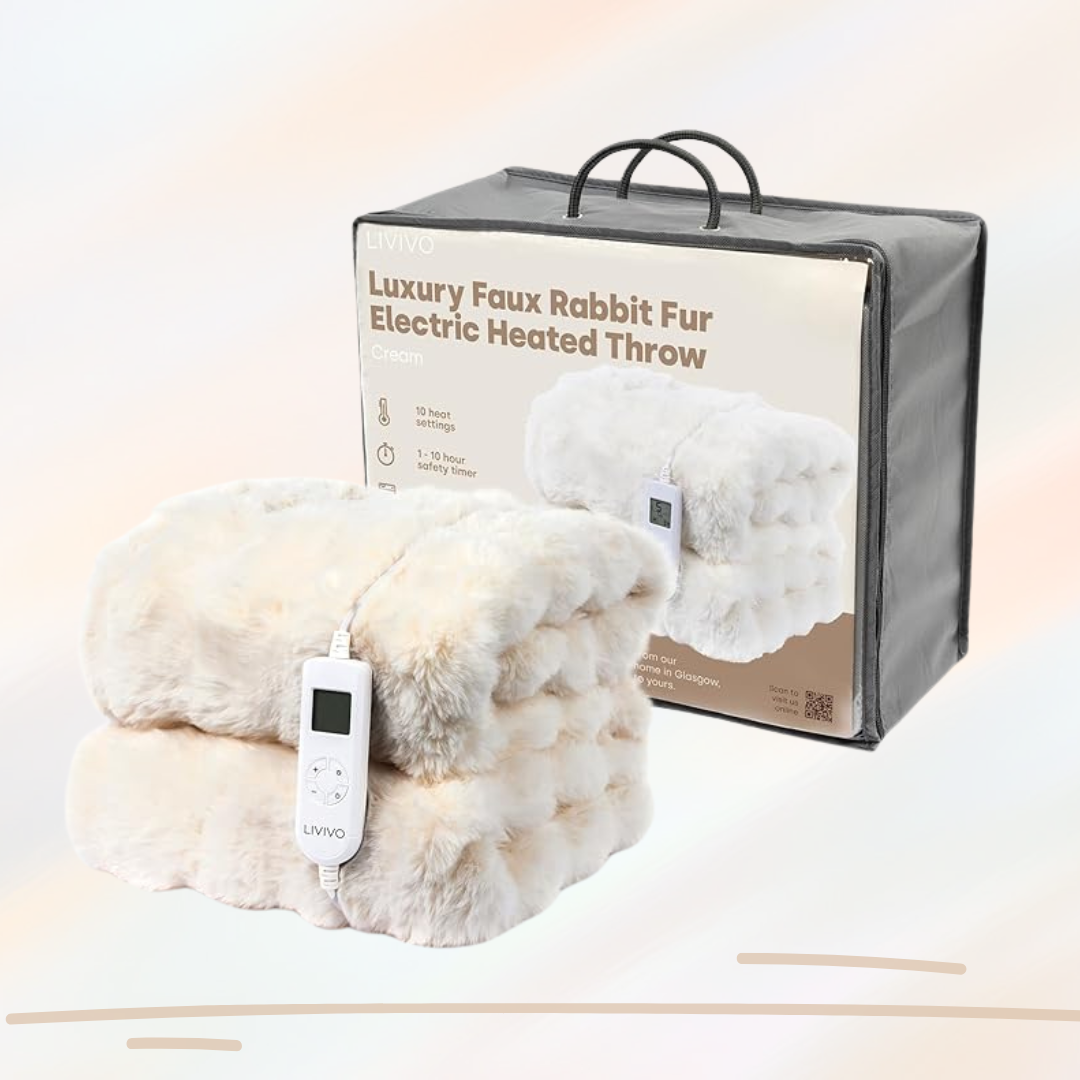 LUXURY FUR ELECTRIC HEATED BLANKET OR £80!