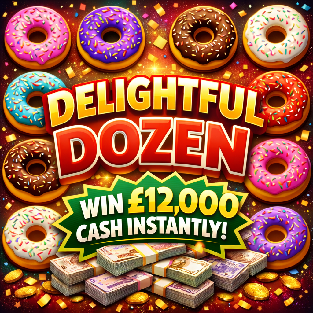 DELIGHTFUL DOZENS - WIN £12,000 INSTANT CASH! £75K POT