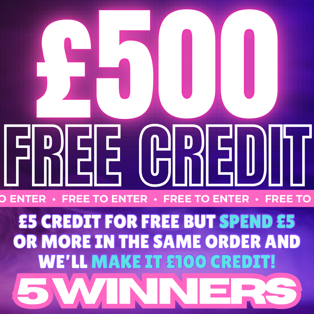 WIN UP TO £100 CREDIT FOR FREE! 5 WINNERS!