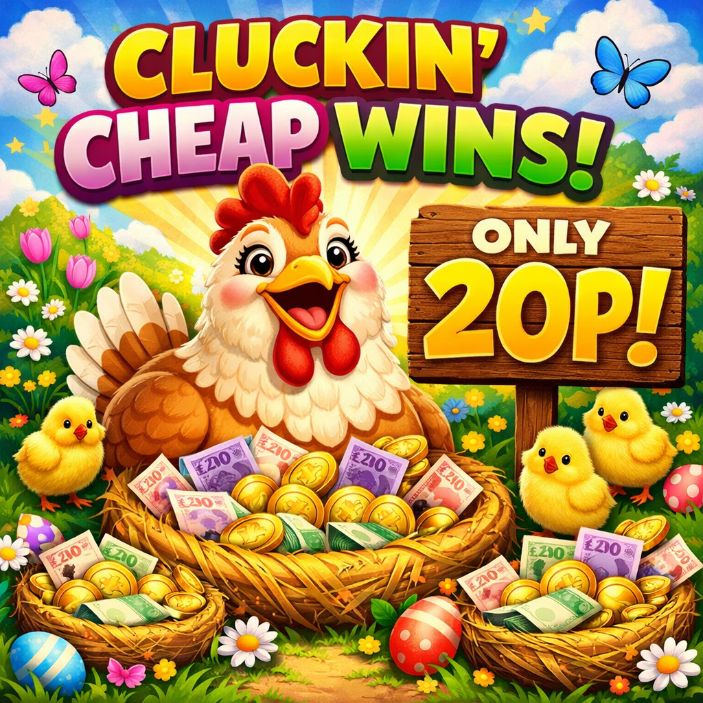 CLUCKIN' CHEAP WINS - £25K TO WIN INSTANTLY FOR JUST 20P!
