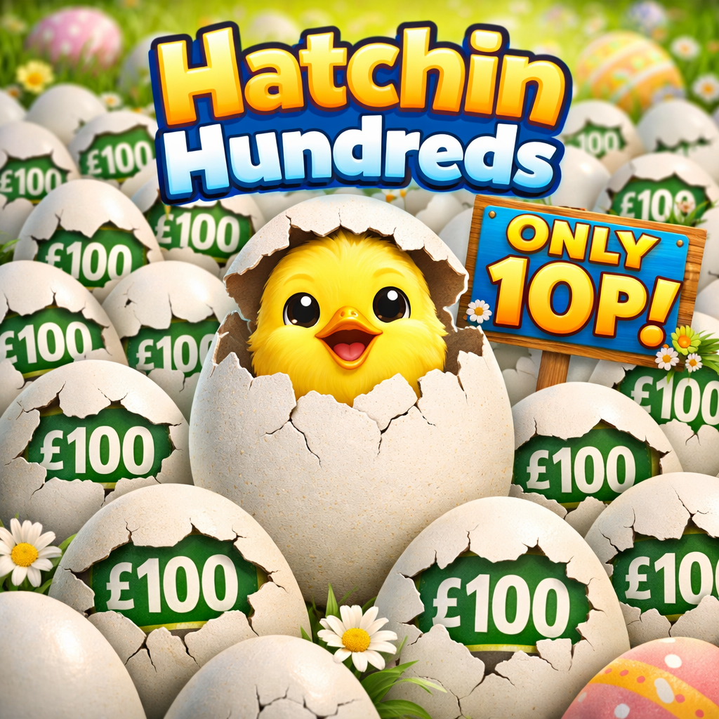 HATCHIN HUNDREDS - OUR FIRST EVER 10P INSTANT COMP!!! 5 X END PRIZES!