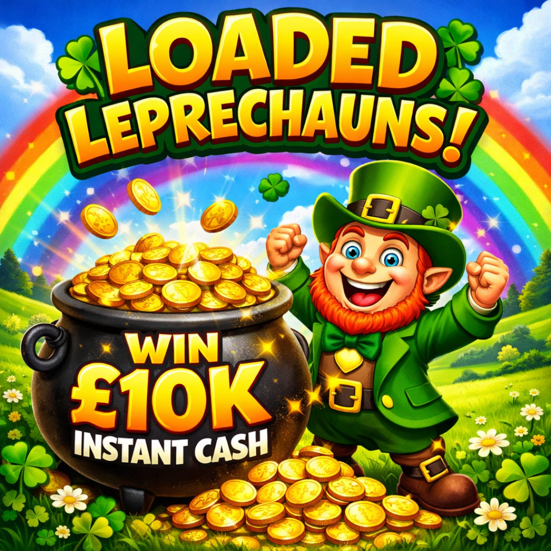 LOADED LEPRECHAUNS! WIN £10,000 CASH INSTANTLY - £85K POT!