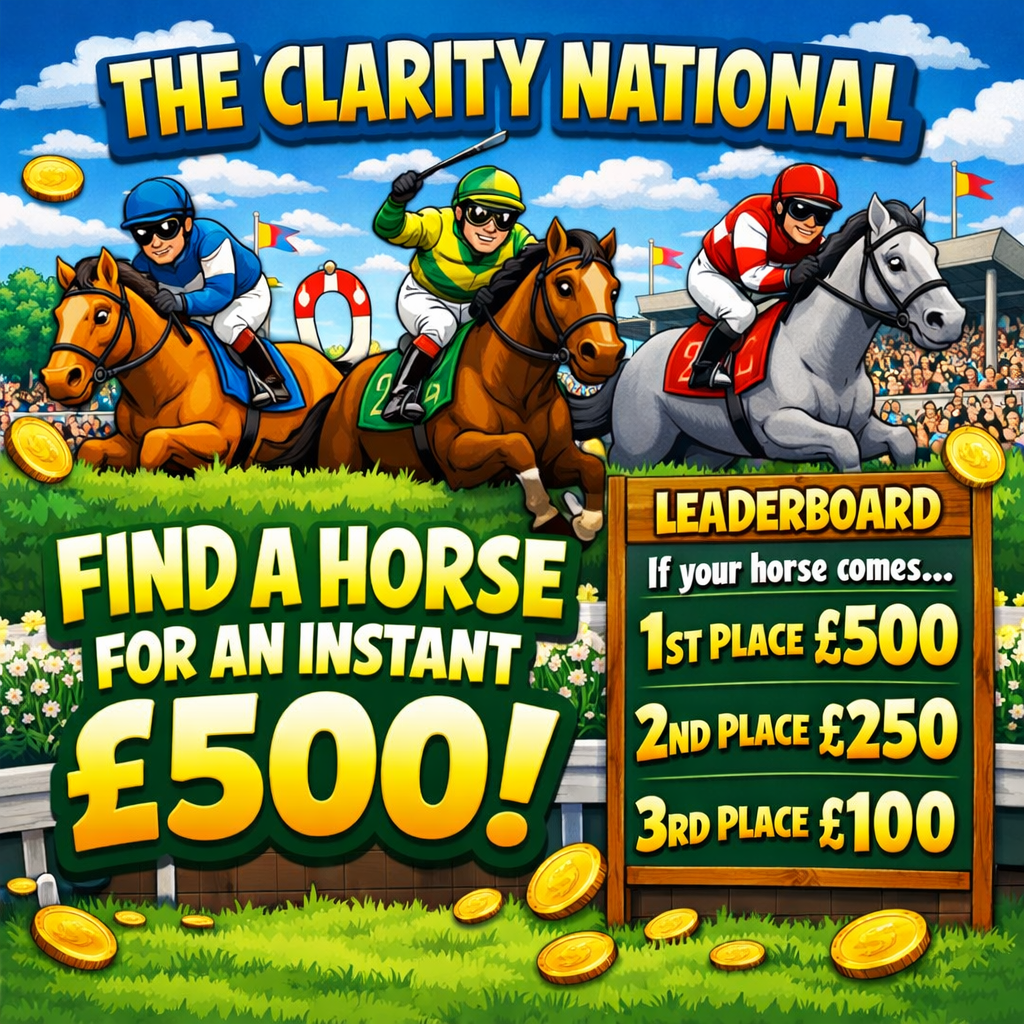 THE 2026 CLARITY NATIONAL! 34 X £500 INSTANT HORSES TO FIND!