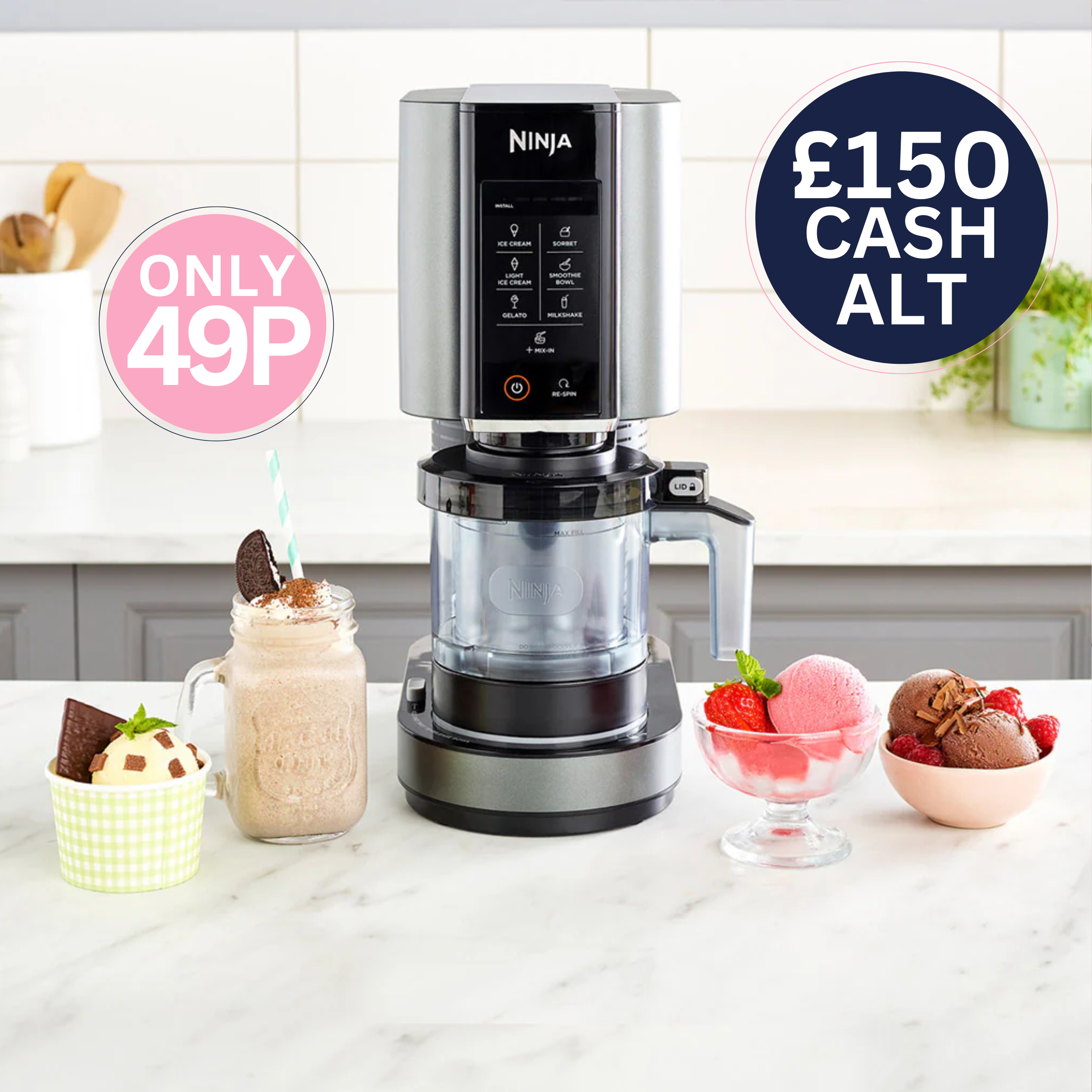 Ninja CREAMi Ice Cream & Frozen Dessert Maker