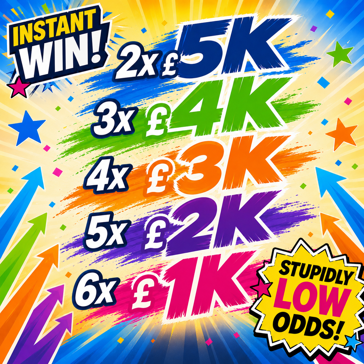 THE STUPID LOW ODDS COMP - WIN £5K INSTANT CASH!
