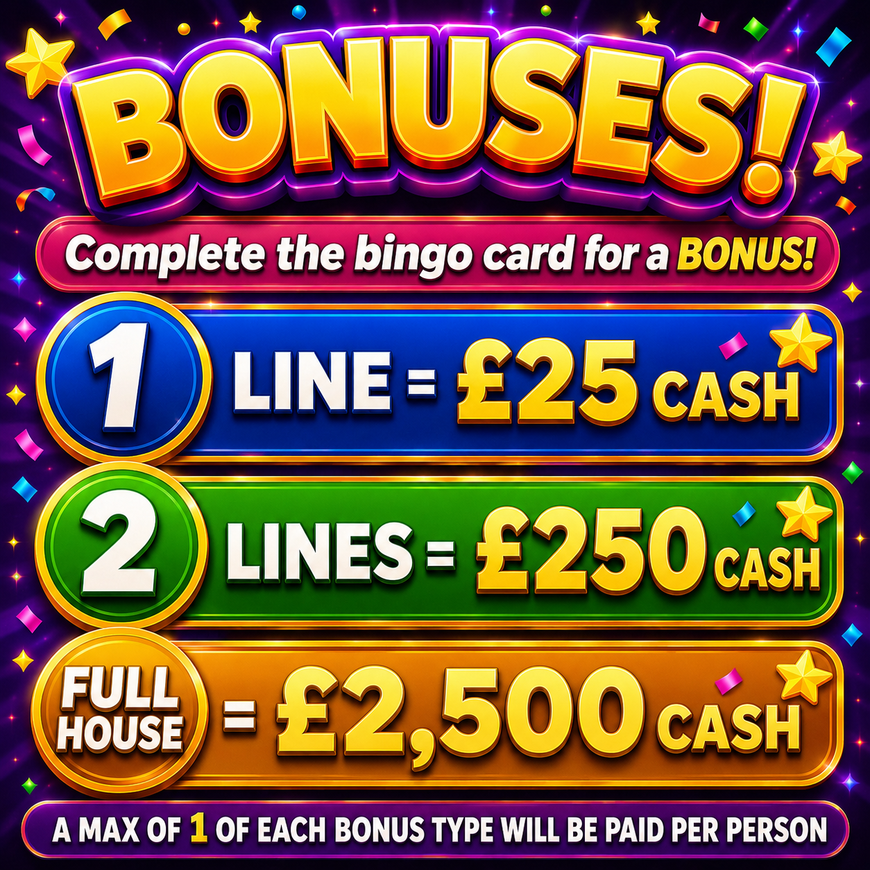 BONUS BINGO! WIN BIG INSTANTLY + GET BINGO FOR HUGE BONUSES!