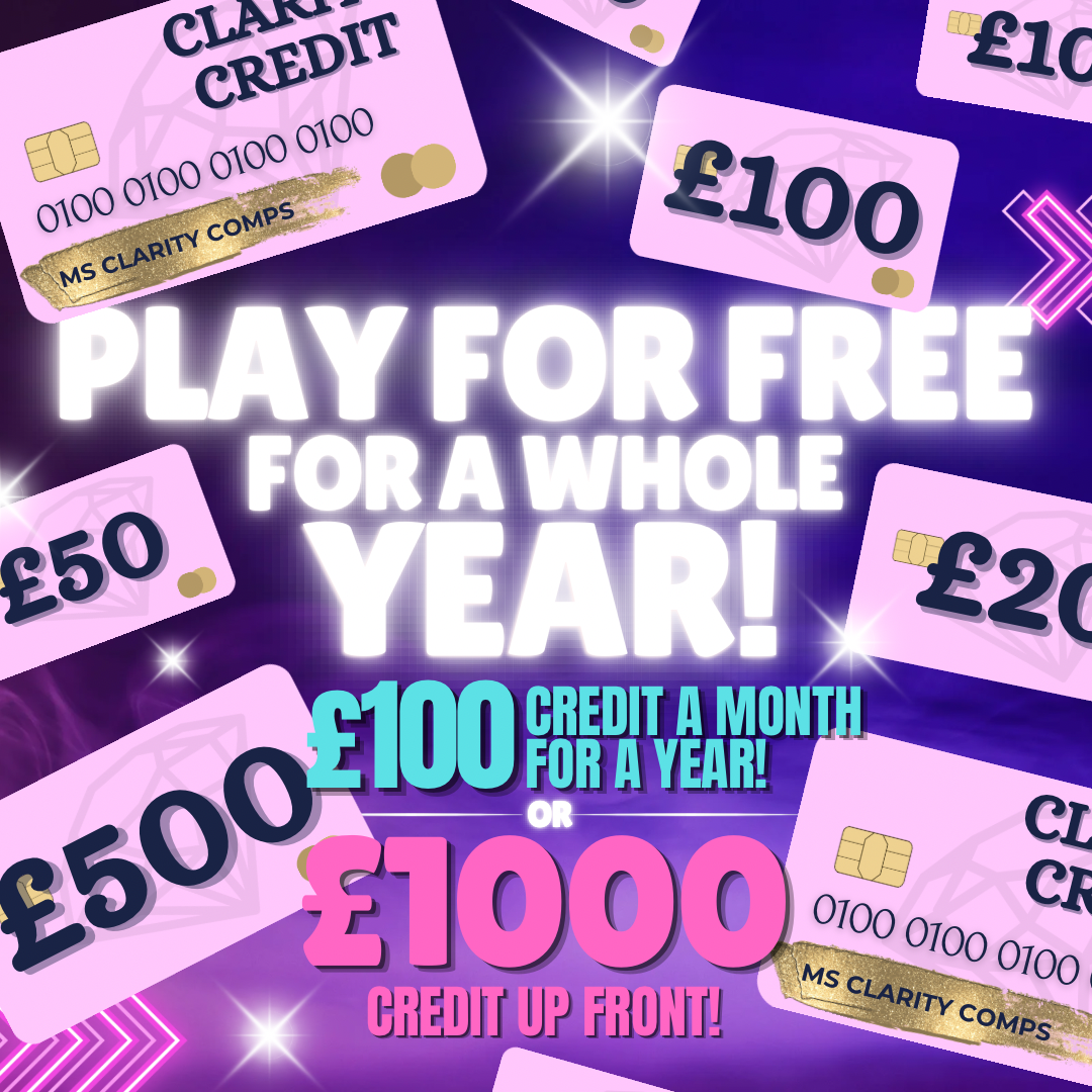 £100 CREDIT A MONTH FOR A YEAR OR £1K CREDIT + INSTANTS!