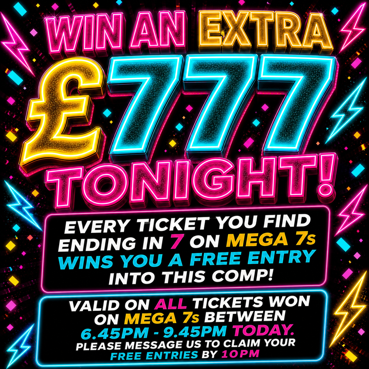 £777 BONUS DRAW! READ DESC