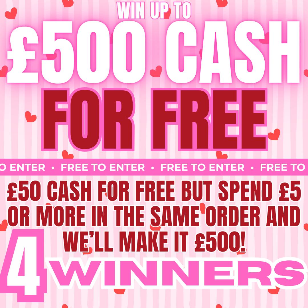 4 WINNERS!! SPEND £5 WIN £500 FOR FREE!